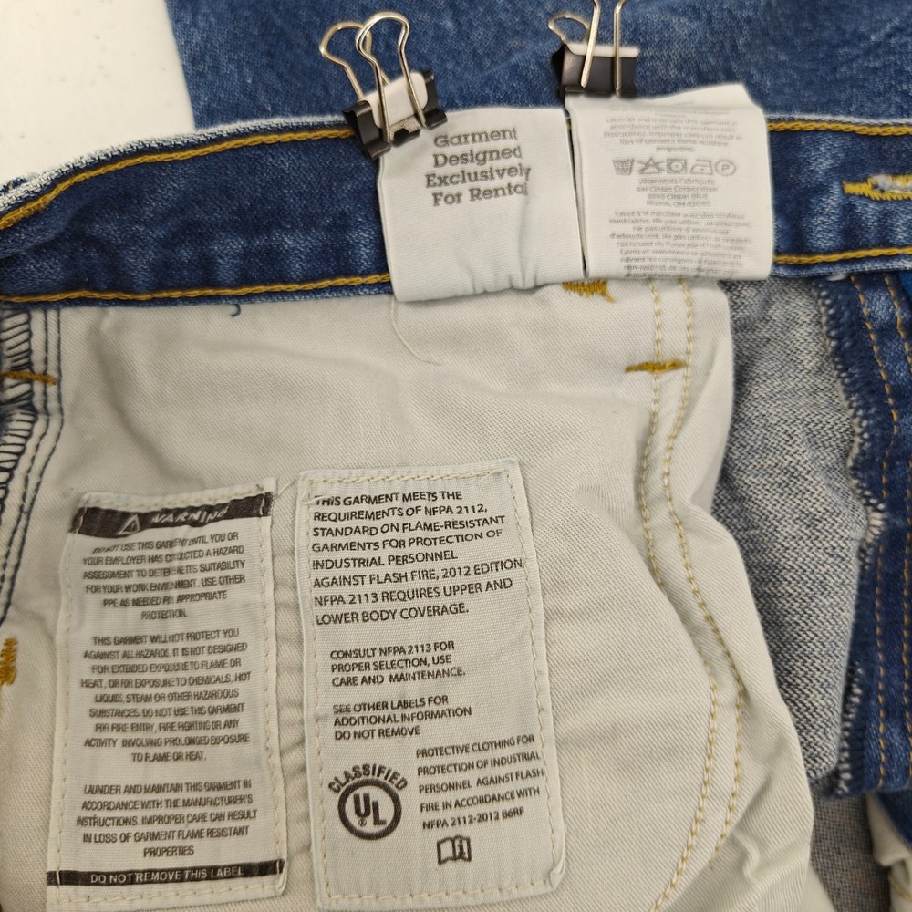 Carhartt FR Flame Resistant Work Jeans Mens 34x30 Blue Denim HRC 2 NFPA 2112 - Picture 3 of 12